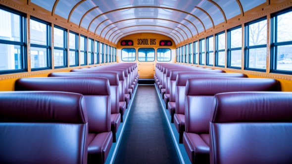 school bus rental interior